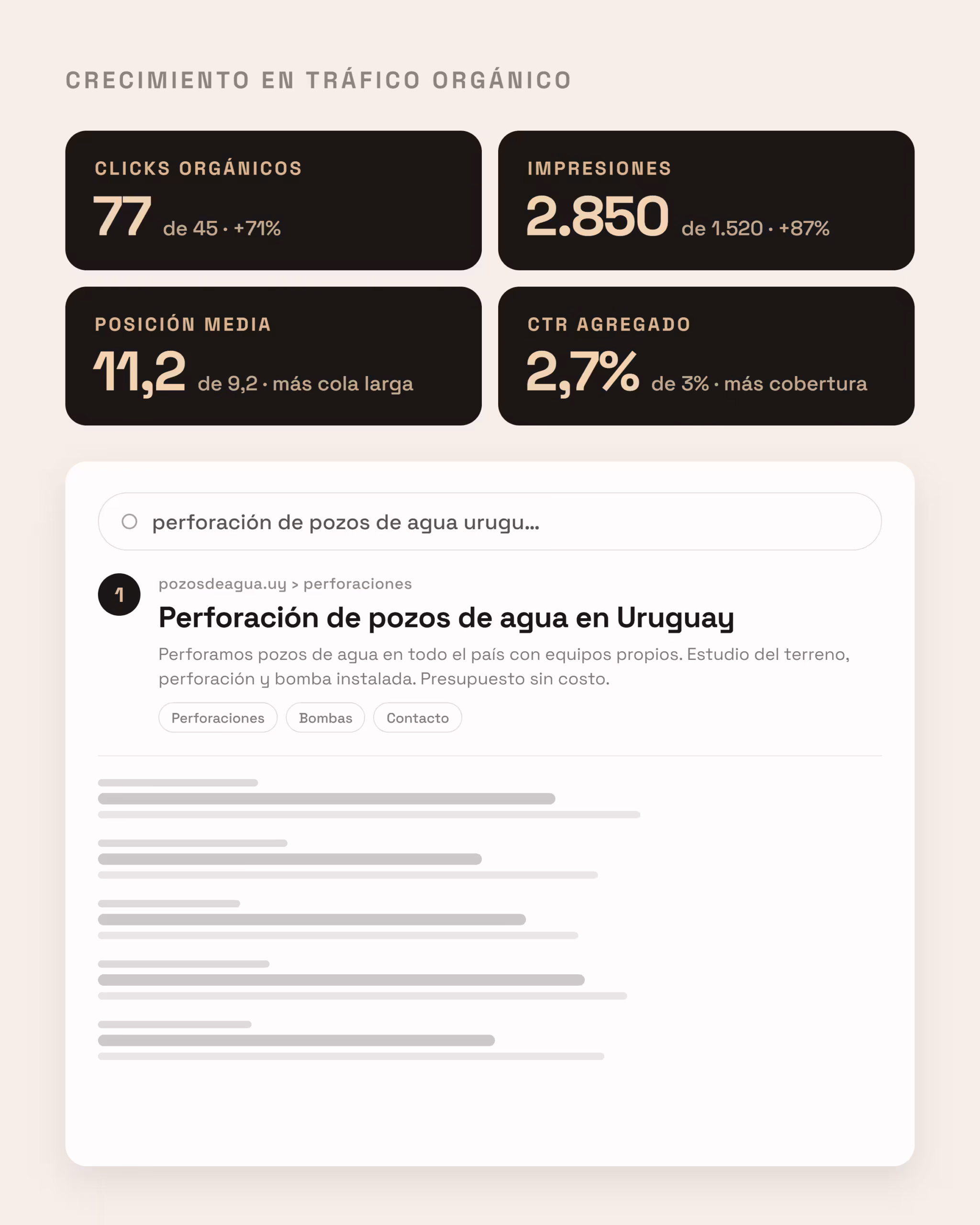 Caso de agencia SEO con enfoque en posicionamiento web para PozosDeAgua